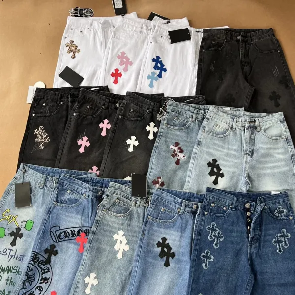 Chrome Hearts Cross-Embroidered Black Denim Shorts - 7