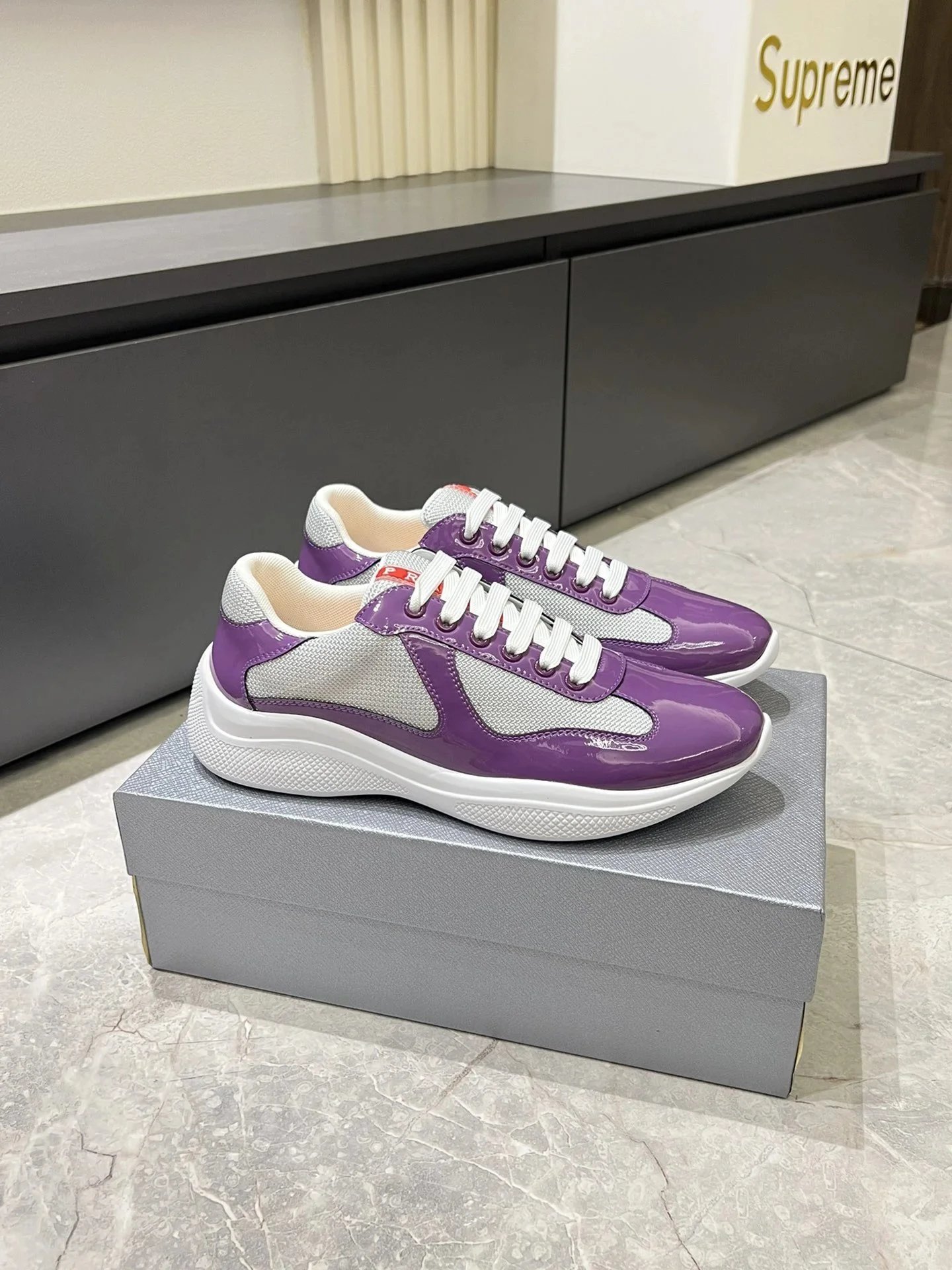 Unbranded Sneakers Low-Top Mesh and Patent Lace-Up — 8