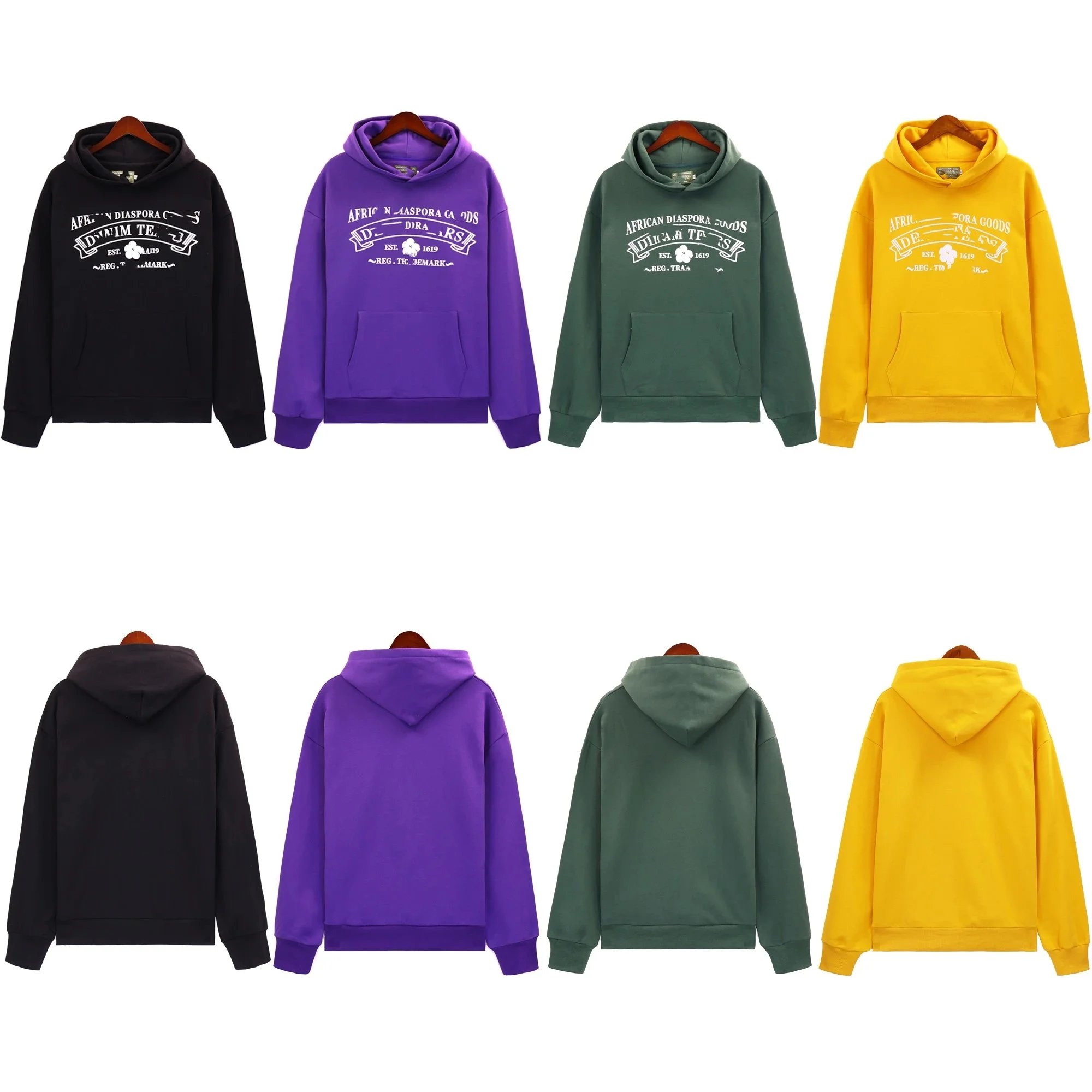 Custom Script Logo Black Hoodie with Gold Embroidery - 2