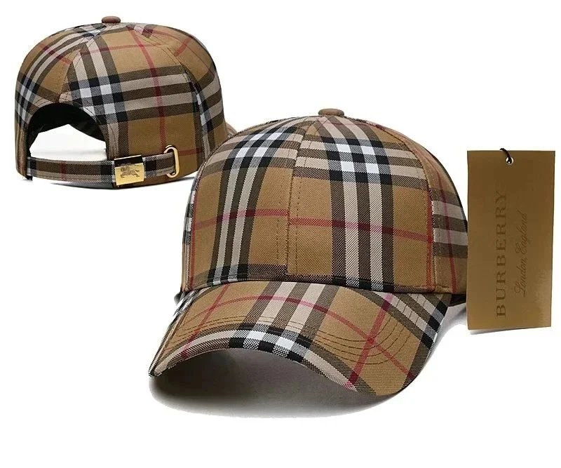 Burberry Classic Check Baseball Cap Beige Multicolor - 1