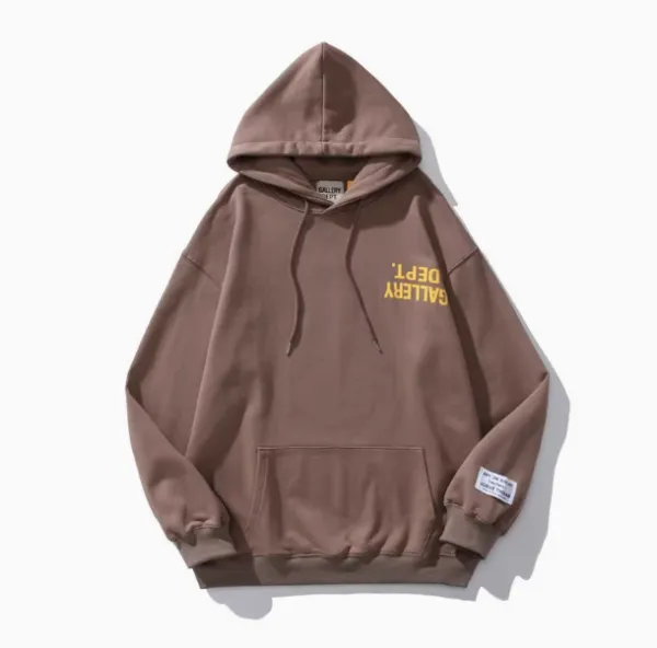 Gallery Dept. Reverse Print Hoodie Brown - 1