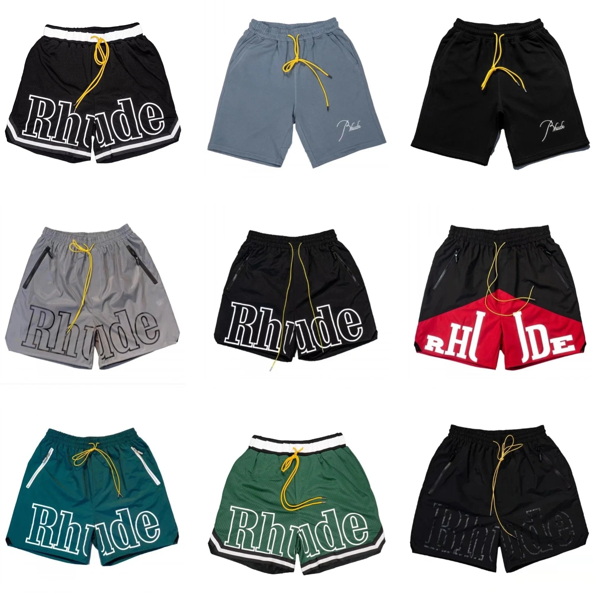 Rhude Logo Print Athletic Shorts