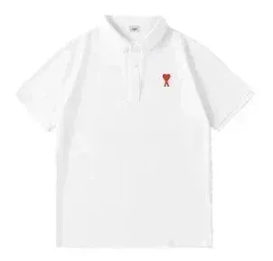 Play Comme des Garçons Heart Logo White Polo - 1