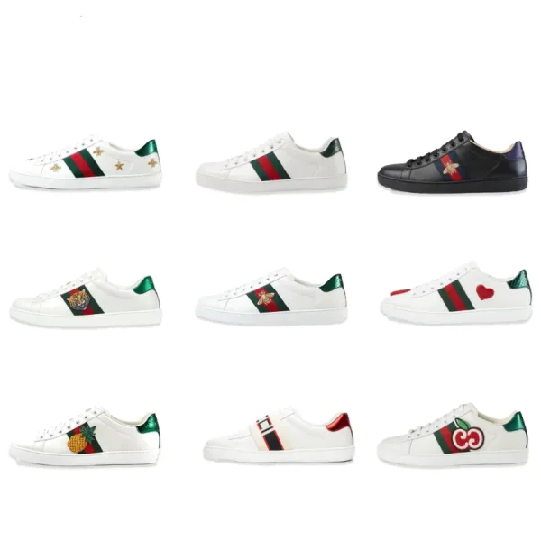 Gucci Ace Web Stripe White Red Leather Sneakers - 3