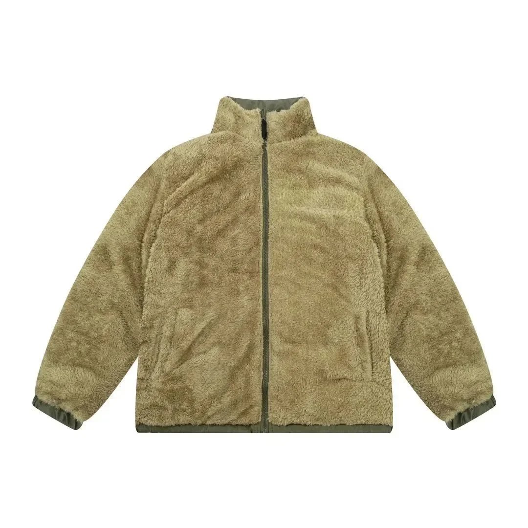 Carhartt Work In Progress Reversible Puffer Jacket Olive Green / Tan Faux Fur - 8