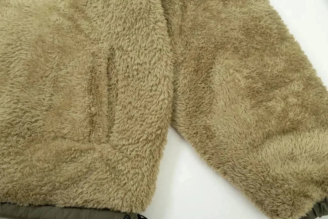 Carhartt Work In Progress Reversible Puffer Jacket Olive Green / Tan Faux Fur - 10