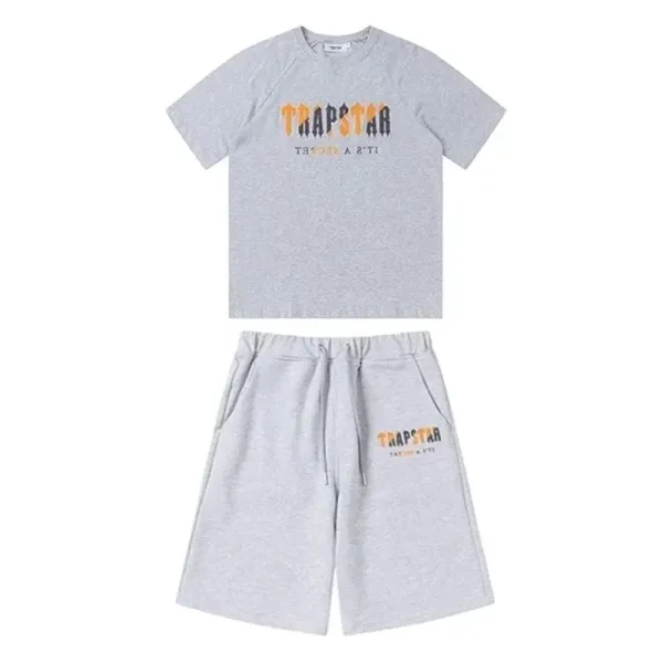 Trapstar Logo Print Gray Two-Piece Set - 1