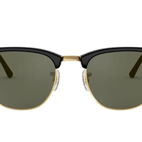 Ray-Ban Clubmaster Black and Gold Sunglasses - 1