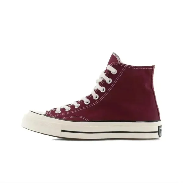 Converse Chuck 70 High Burgundy Canvas Sneakers - 1