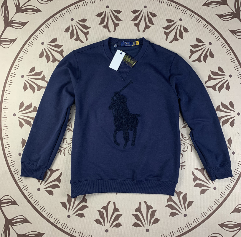 Polo Ralph Lauren Big Pony Embroidered Sweatshirt Navy - 7