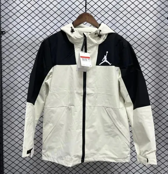 Air Jordan Windbreaker Jacket Off-White Beige and Black - 1