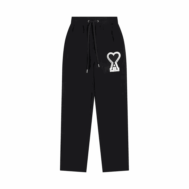 Ami Paris de Coeur Heart Logo Sweatpants Black