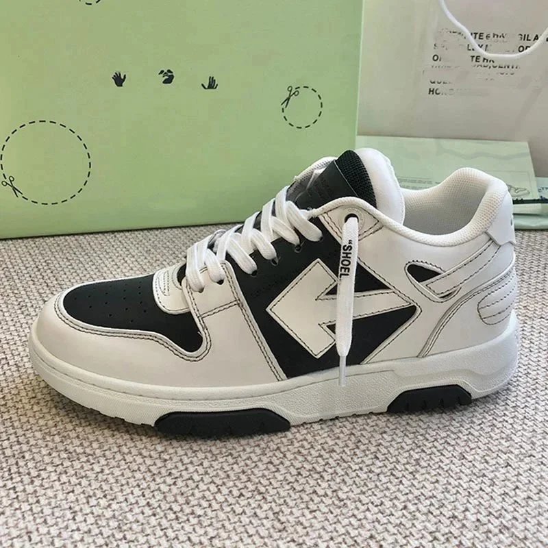 Off-White Diagonal Arrow Low Top Red and White Sneakers - 8