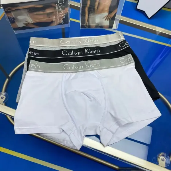 Calvin Klein Modern Cotton Stretch Boxer Briefs White/Black/Gray Underwear - 1