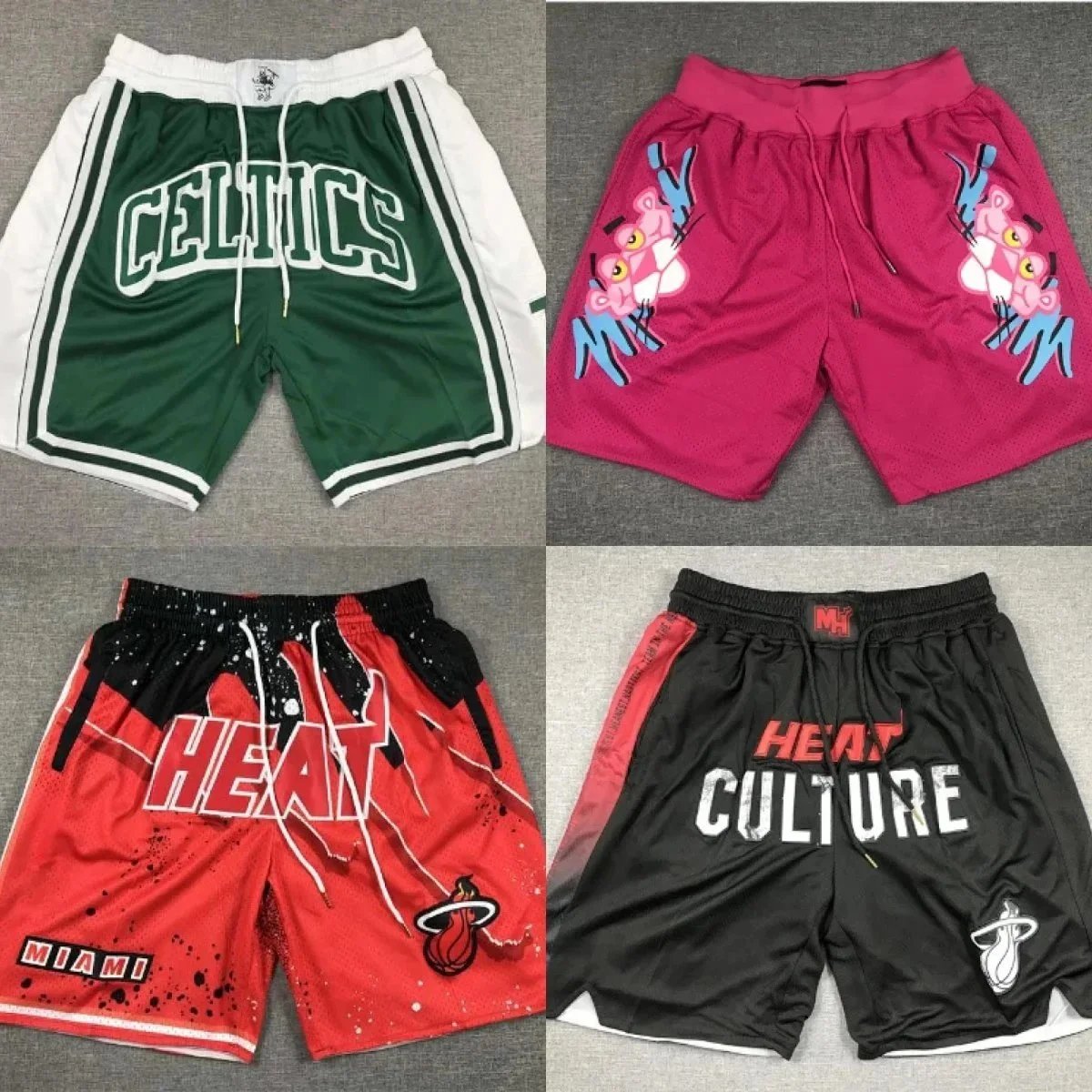 Boston Celtics NBA Team Logo Shorts White Green Sporty Shorts - 2