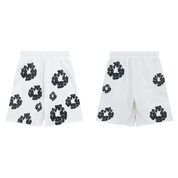 Gallery Dept. Abstract Floral Print White Shorts - 1