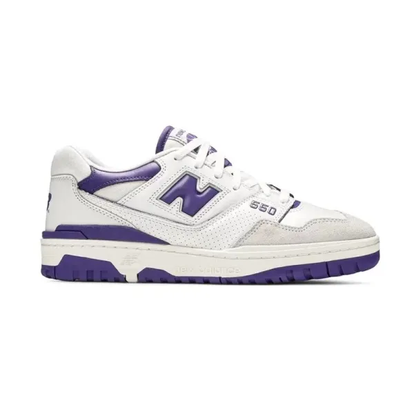 New Balance 550 White Purple Sneakers - 1