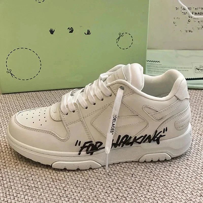 Off-White Diagonal Arrow Low Top Red and White Sneakers - 11