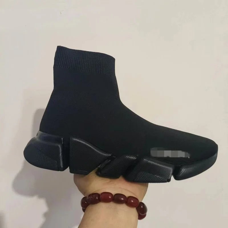 Balenciaga Speed Trainer Black and White Sneakers - 8