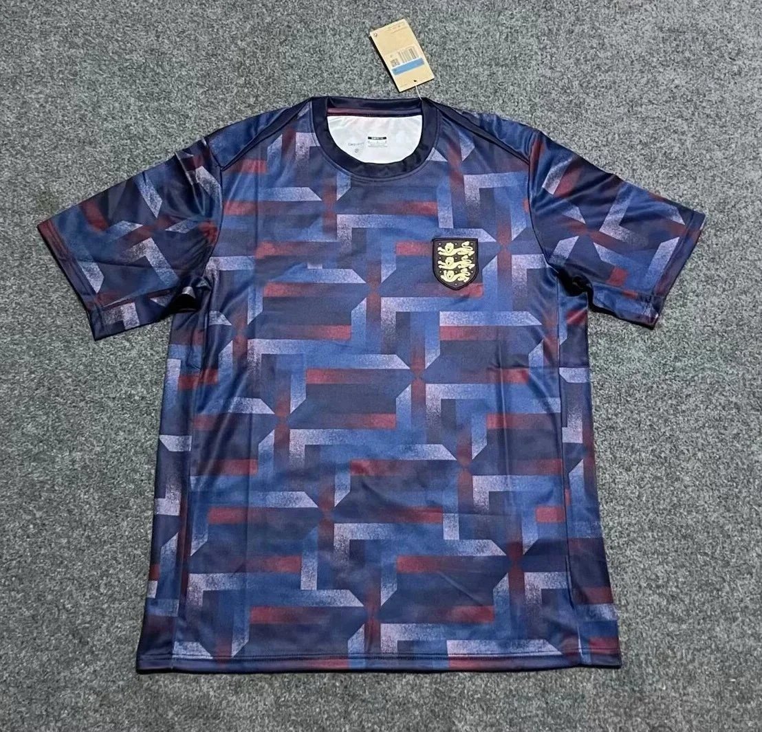 England National Team 2024 Away Jersey Navy Geometric Print Jersey - 1