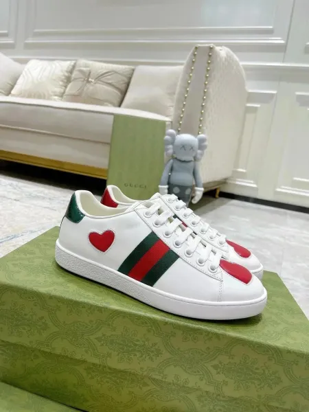 Gucci Ace Heart White Sneakers - 1
