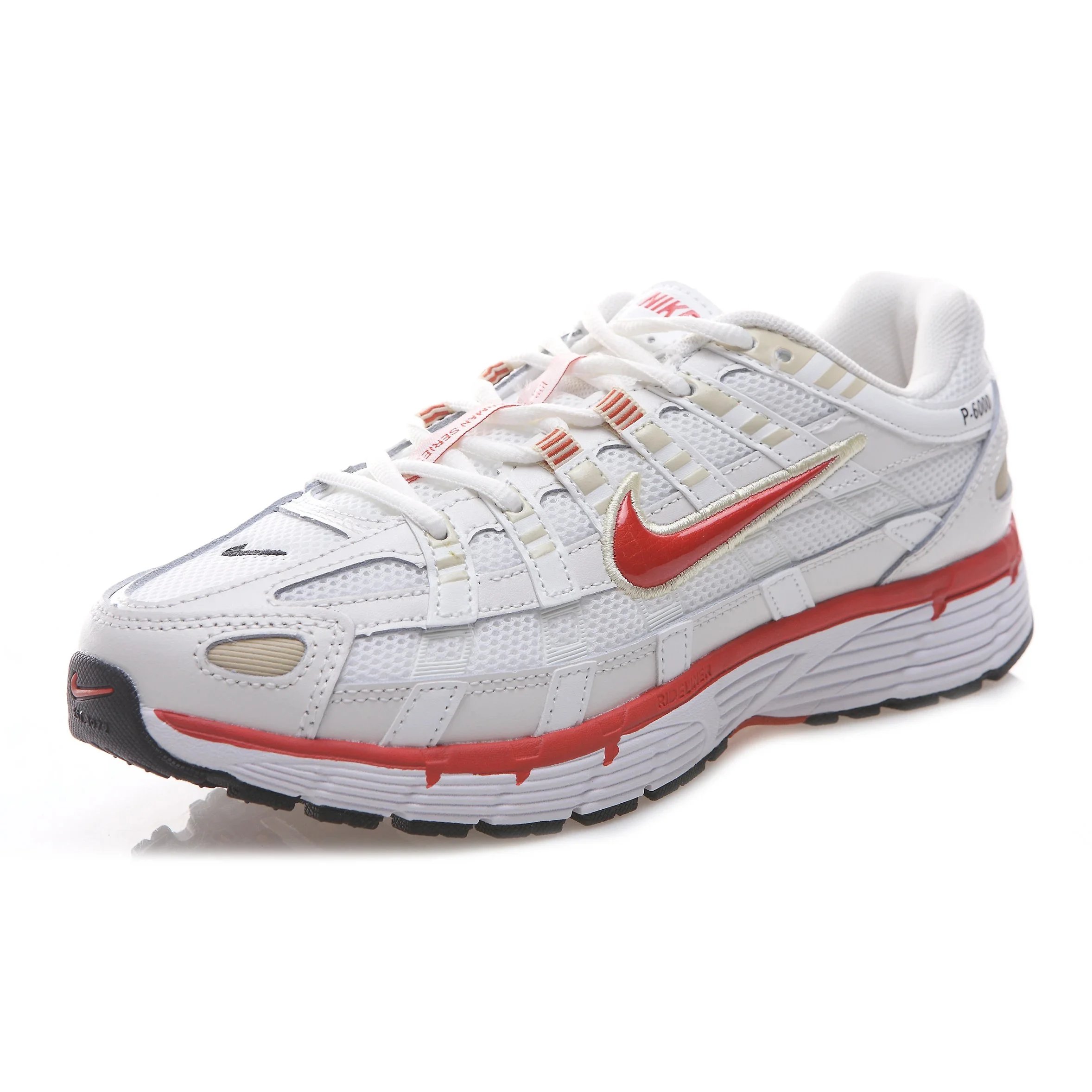 Nike P-6000 White/Red Running Shoes - 1