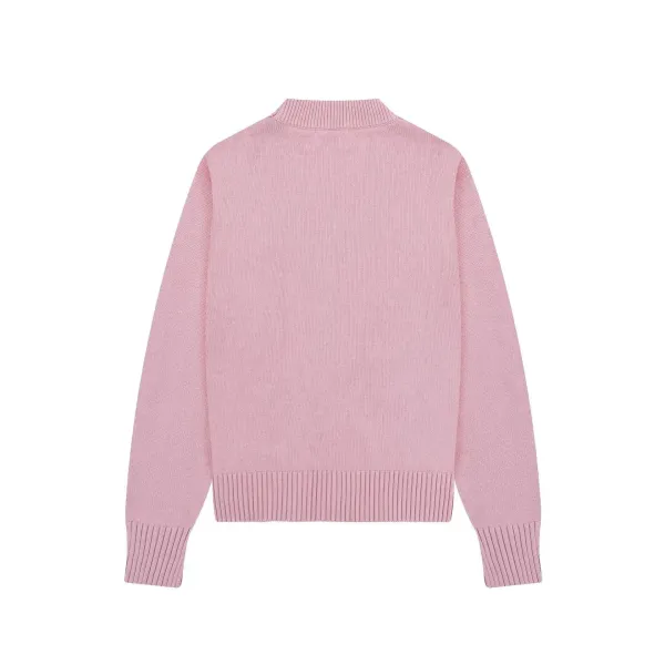 Ami Paris Heart Logo Knit Cardigan White - 5