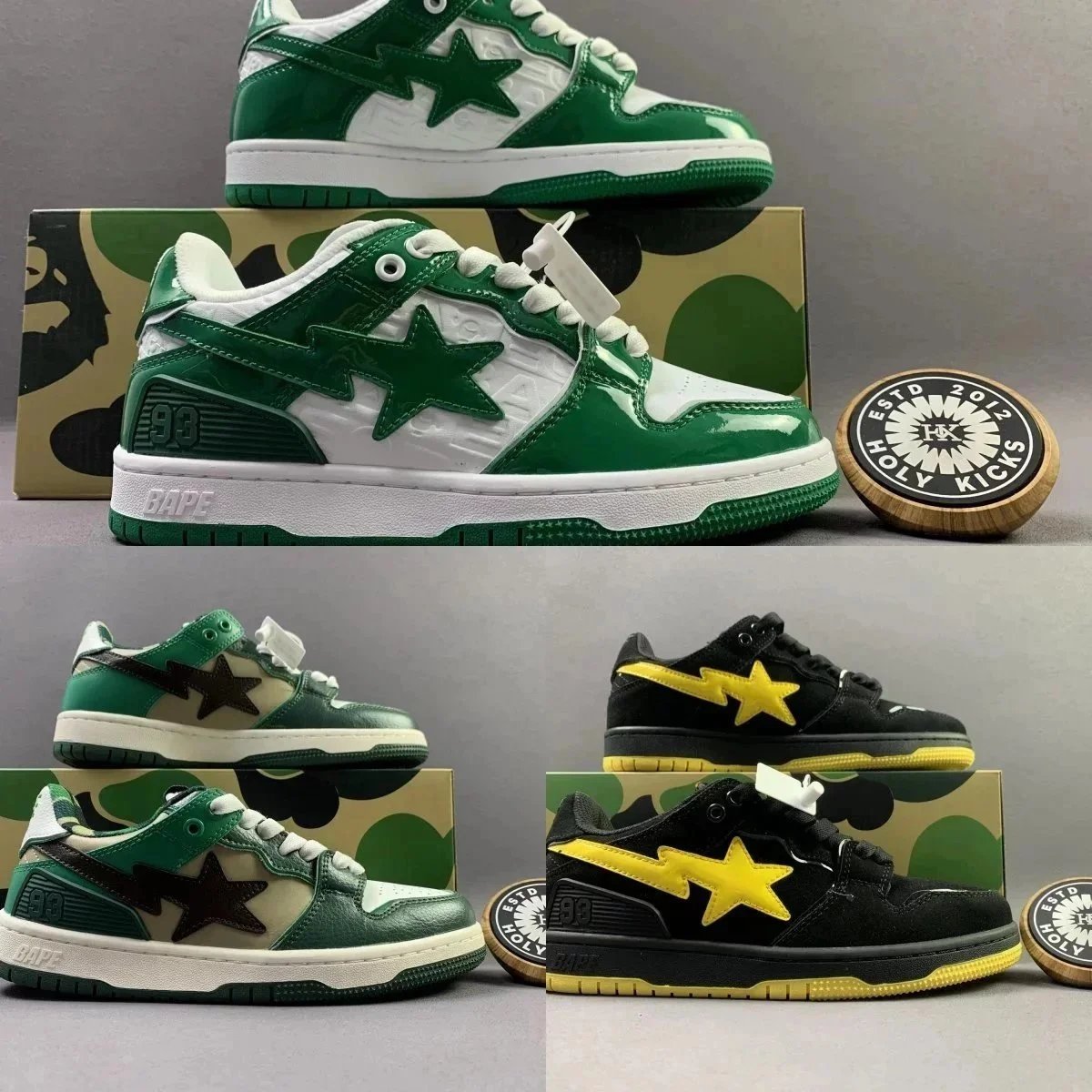 A Bathing Ape x Nike Dunk Low 'Red Star' Sneakers - 5