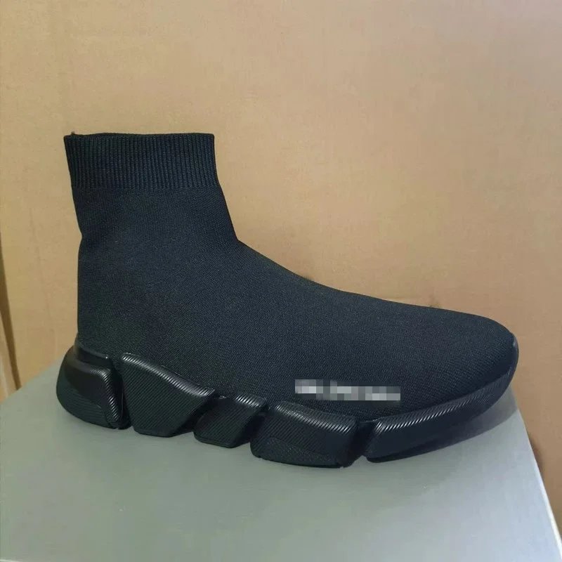Balenciaga Speed Trainer Black and White Sneakers - 6