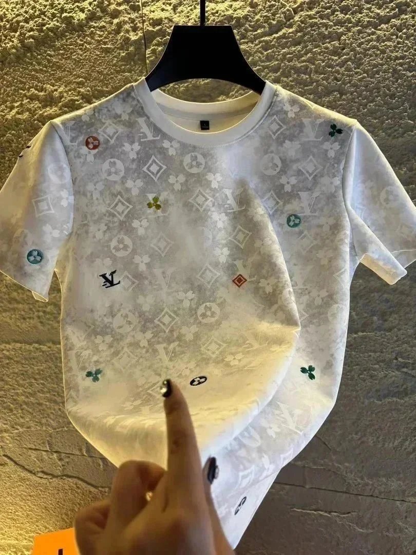 Louis Vuitton Monogram Camo Print T-Shirt Gray - 9