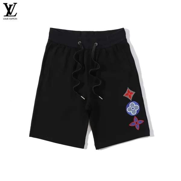 Louis Vuitton Monogram Embroidered Shorts Black - 1