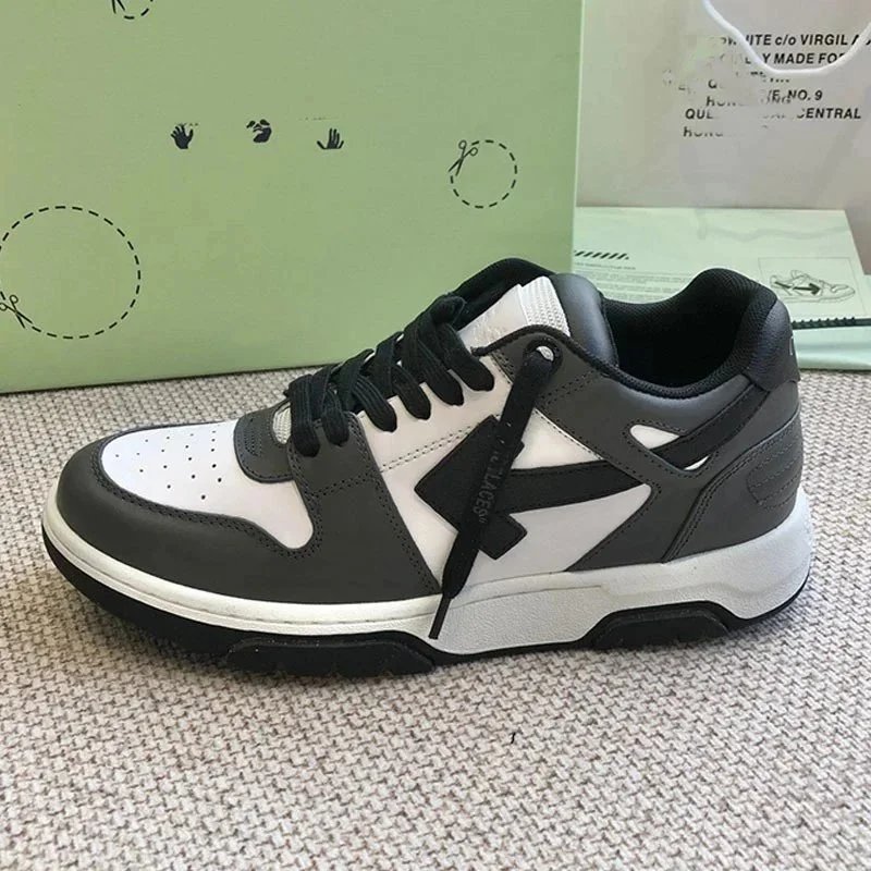 Off-White Diagonal Arrow Low Top White/Gray Sneakers - 1
