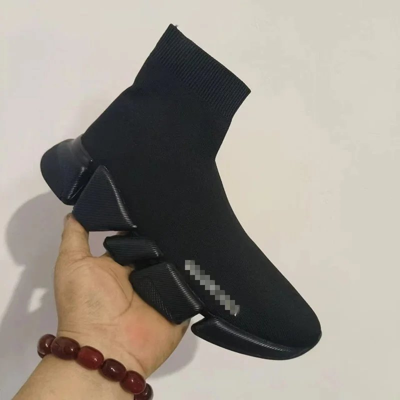 Balenciaga Speed Trainer Black and White Sneakers - 7