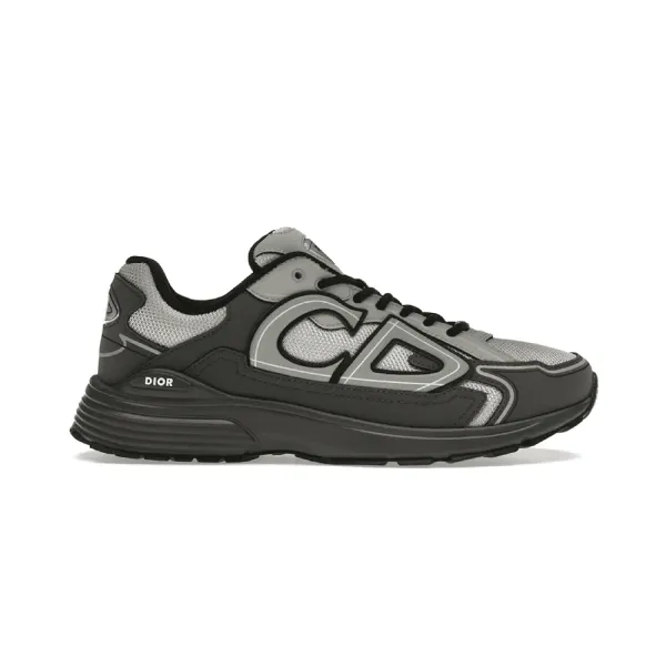 Dior B23 Low Gray Black Sneakers - 1