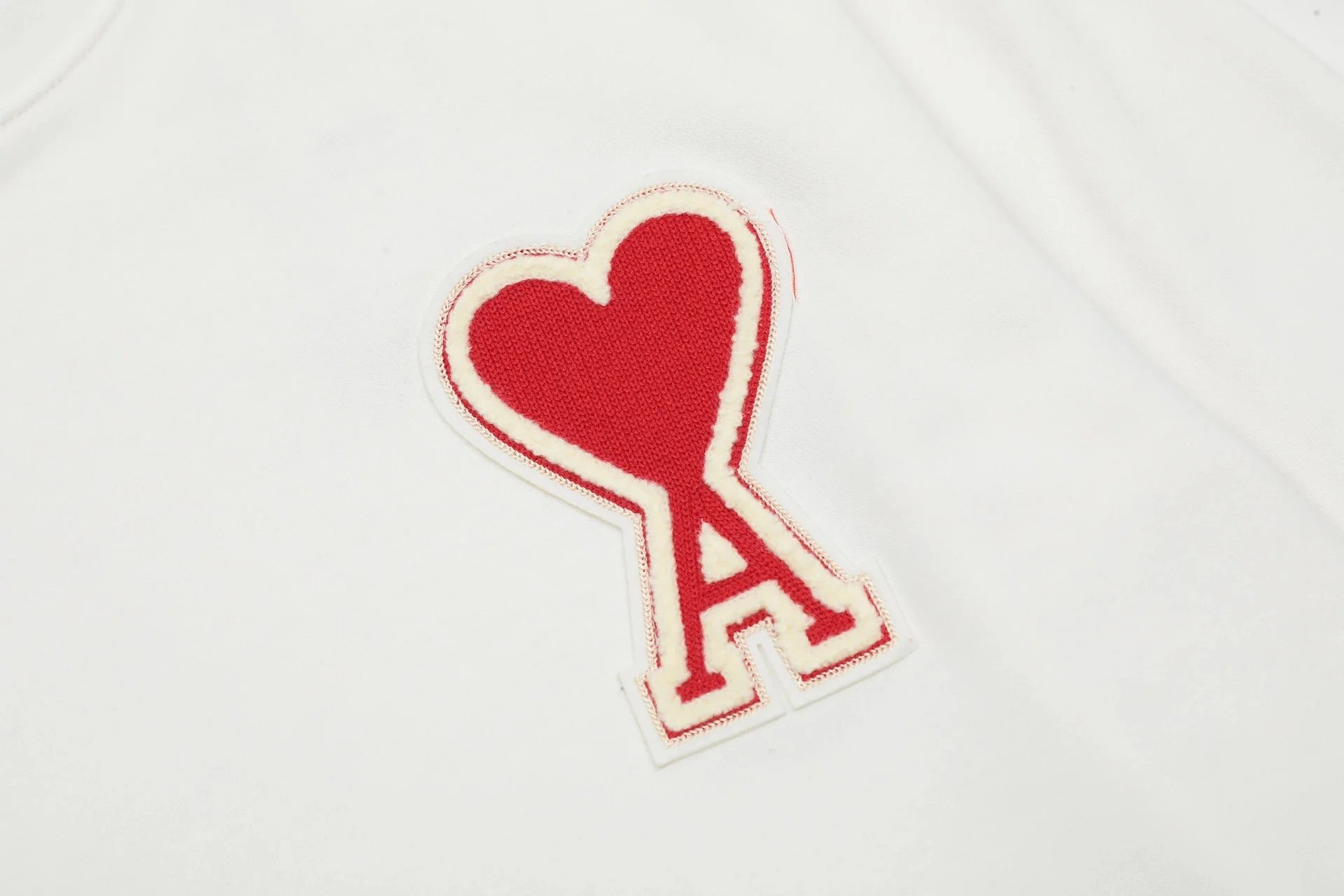 Ami Paris Heart Logo Pink Crewneck Sweater - 5
