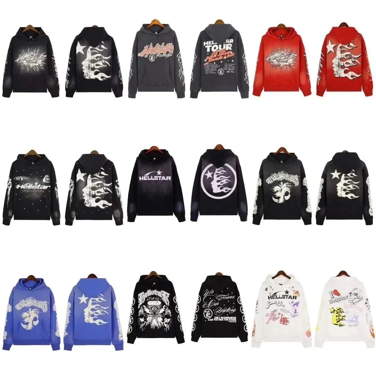 Hellstar Graphic Print Pullover Hoodie