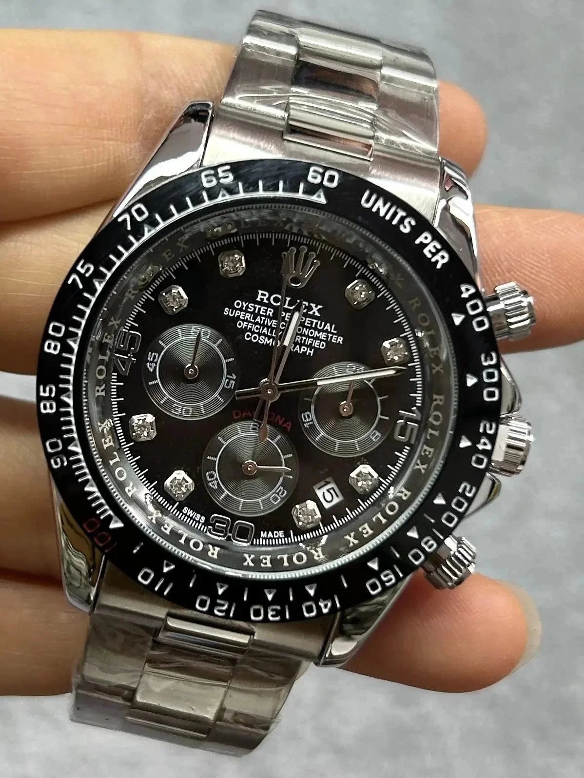 Rolex Daytona Oyster Perpetual Chronograph Black Ceramic with Meteorite Dial Mechanical Watch - 7