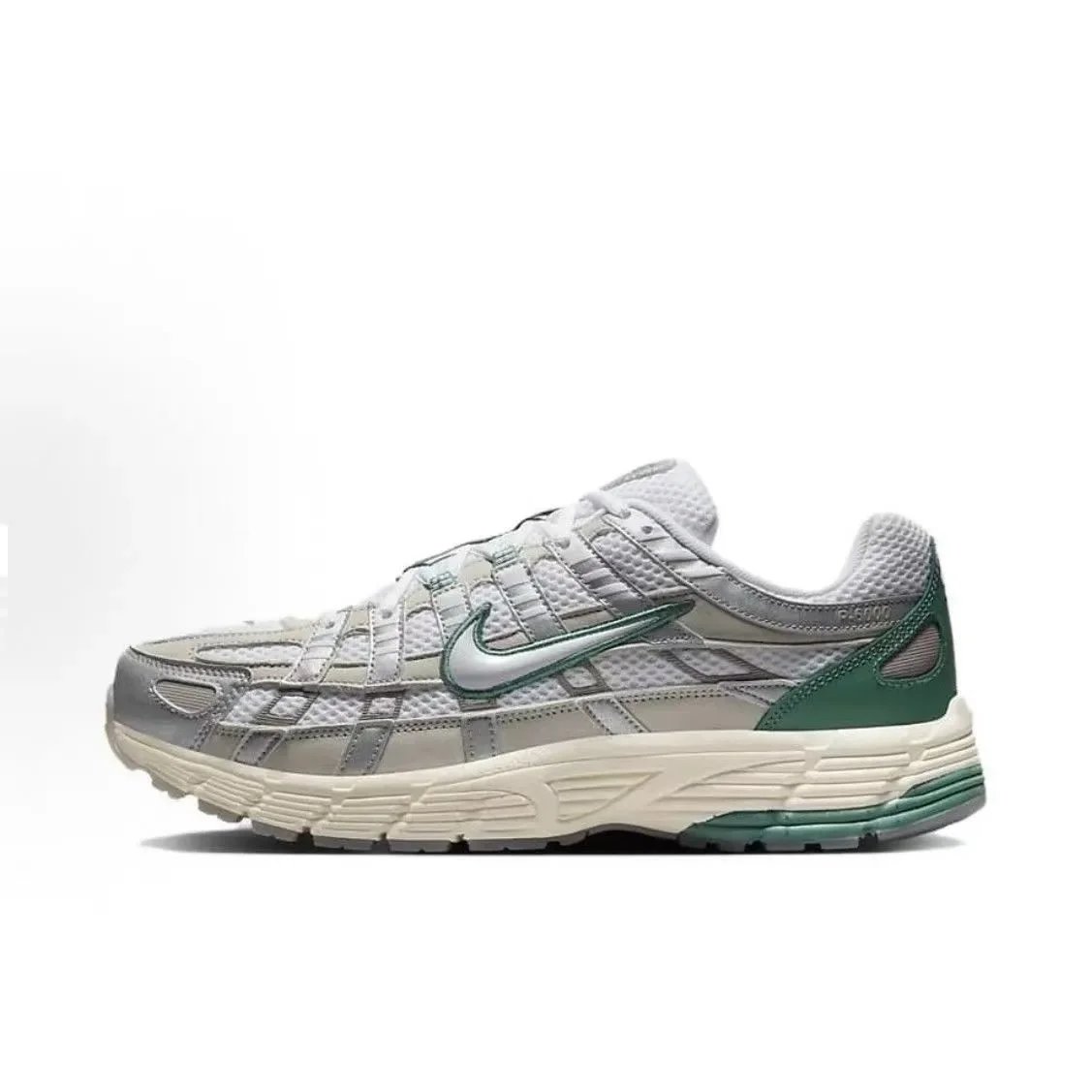 Nike P-6000 Gray and Beige Running Shoes - 4