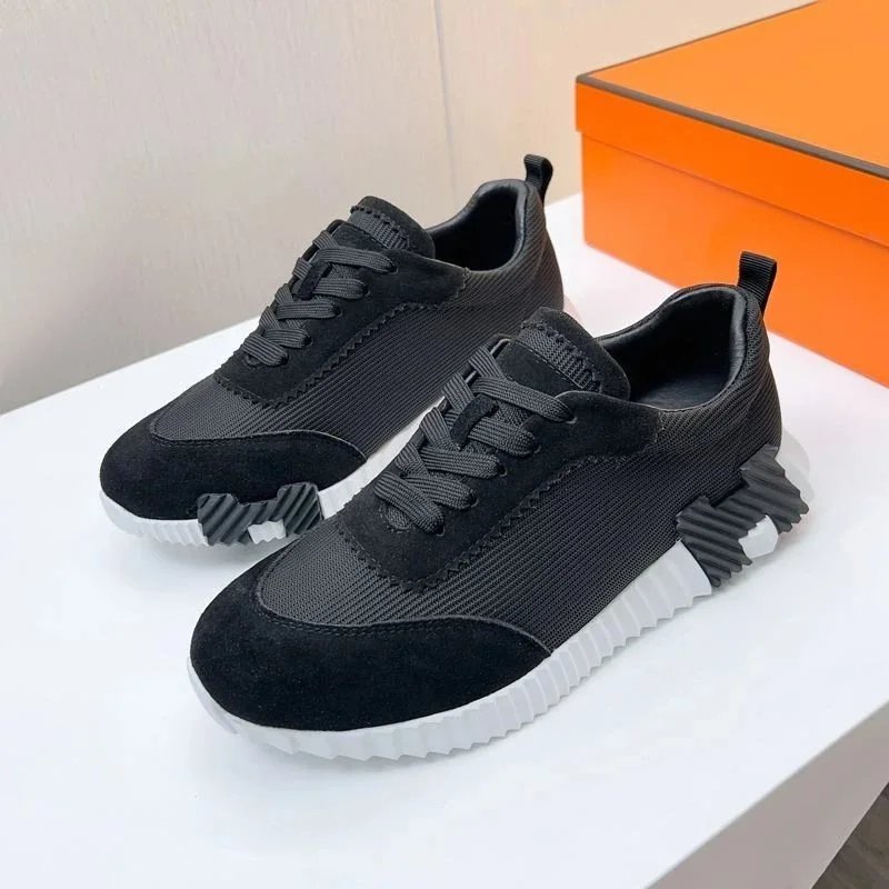 Hogan H-Stripes Black Orange White Chunky Sneakers - 10