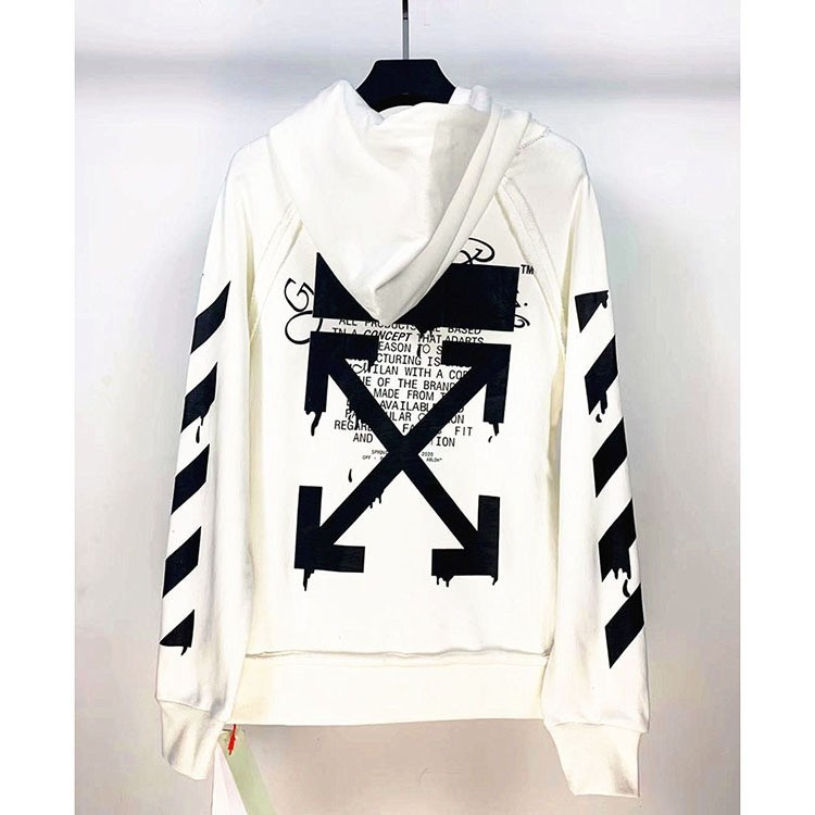 Off-White Diagonal Arrow Hoodie White - 1