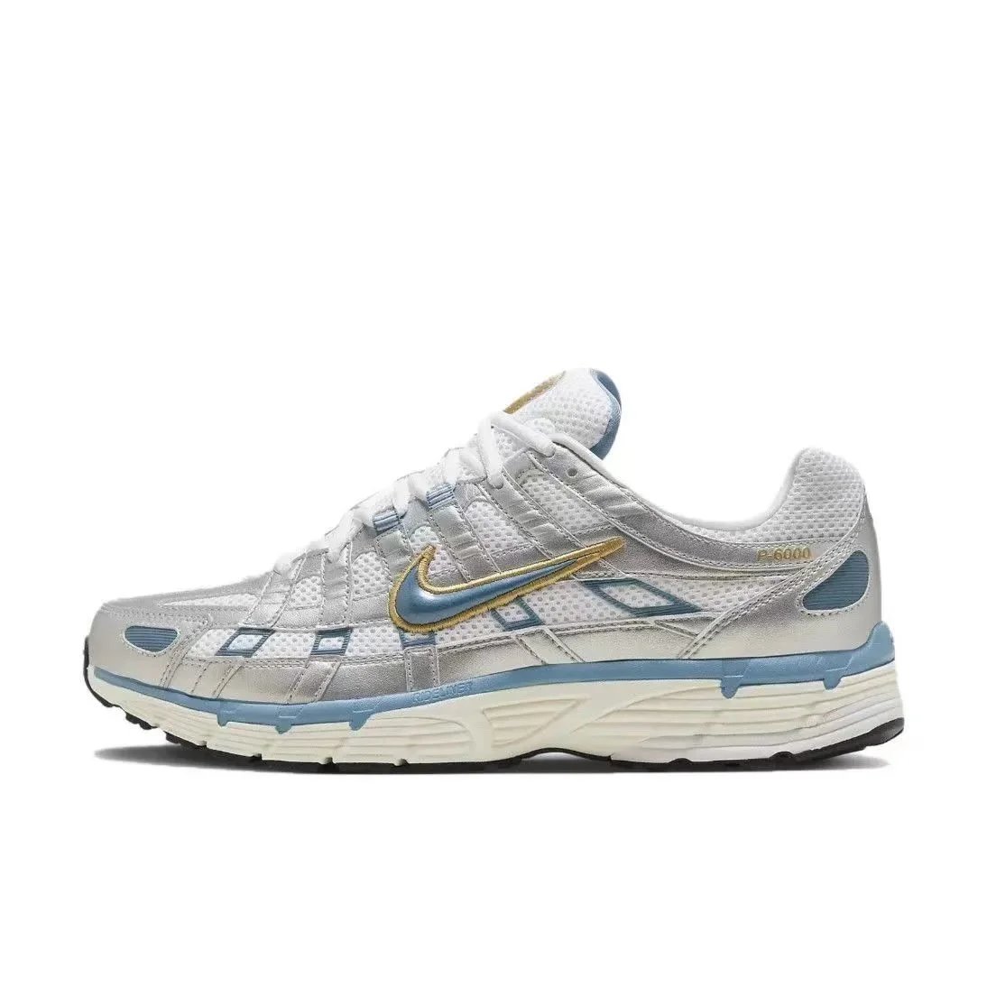 Nike P-6000 Gray and Beige Running Shoes - 2