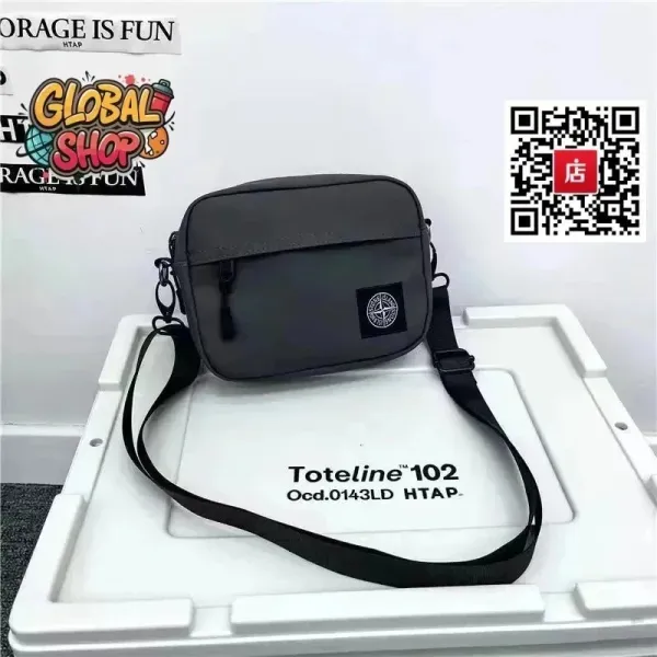 Stone Island Toteline 102 Black Crossbody Bag - 1