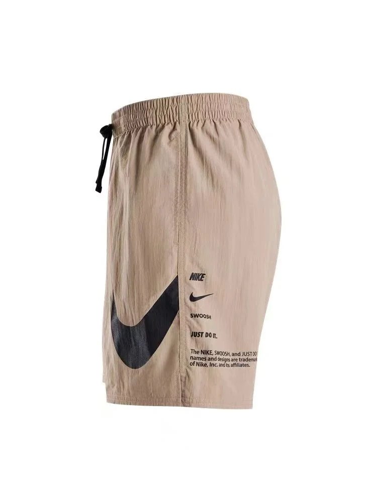 Nike Swoosh Graphic Shorts Beige Shorts - 1