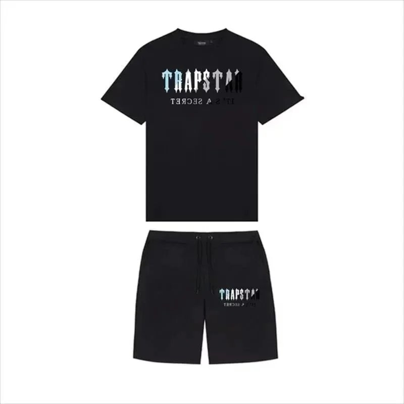 Travstar It's A Secret Graphic T-Shirt and Shorts Set Black - 4