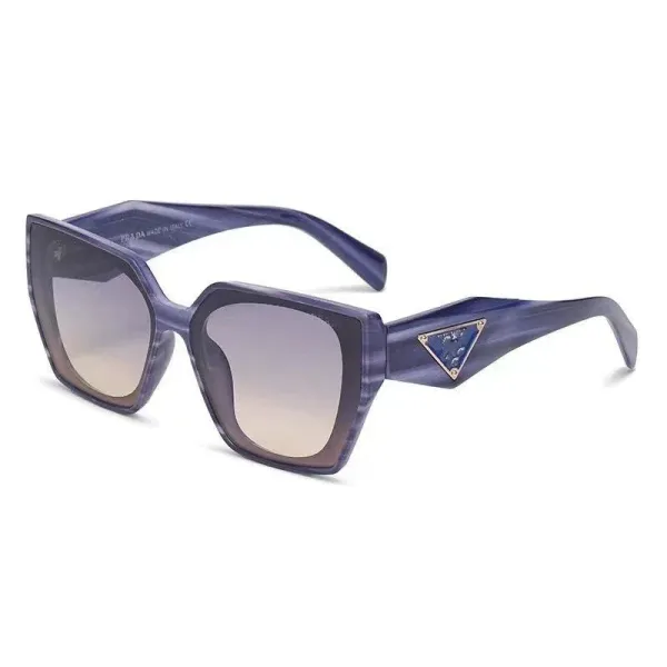 Prada PR 07US Blue Marbled Acetate Sunglasses - 1