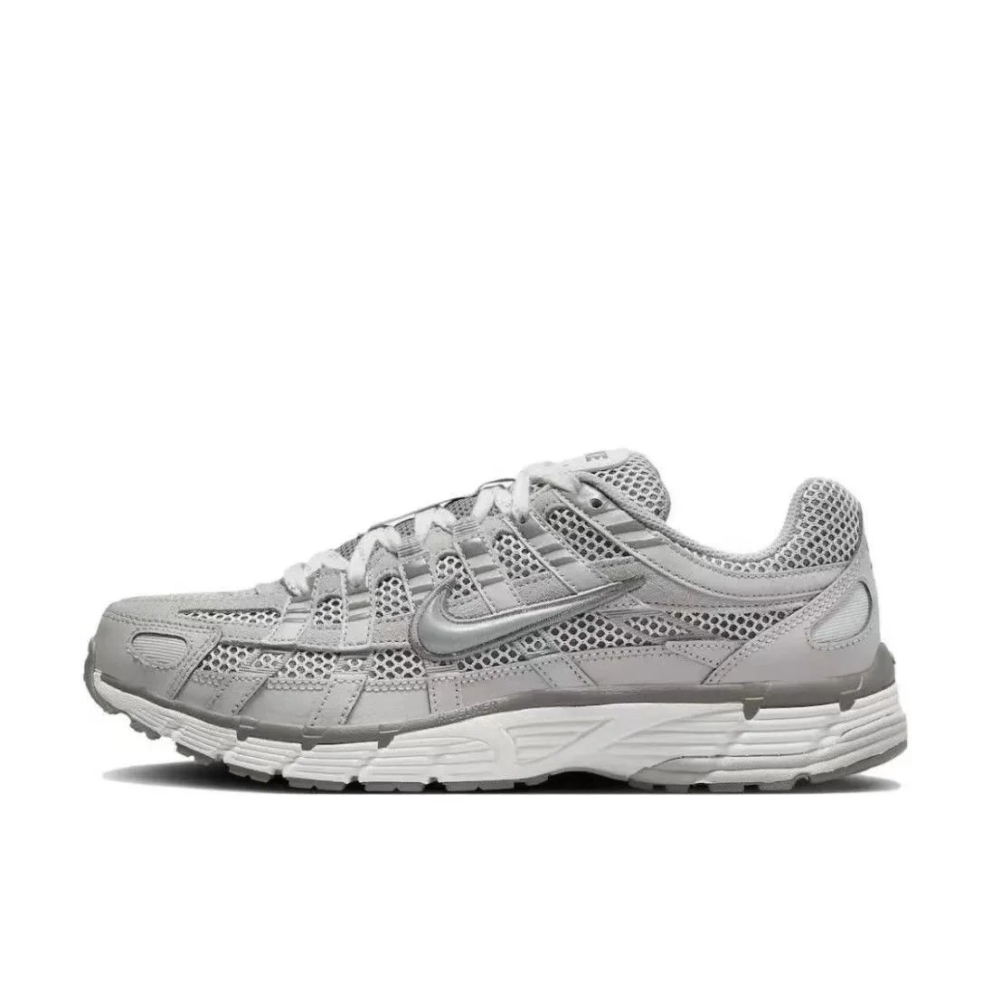 Nike P-6000 Gray and Beige Running Shoes - 7