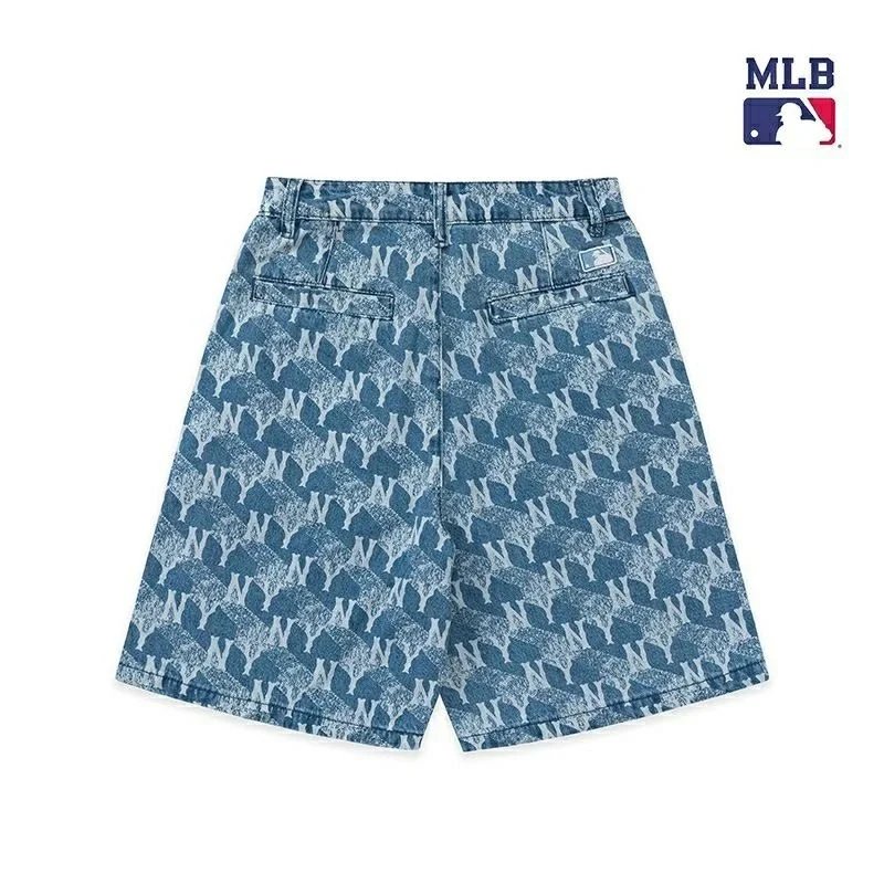 MLB x Unknown Collaboration Denim Shorts Blue Multicolor - 1