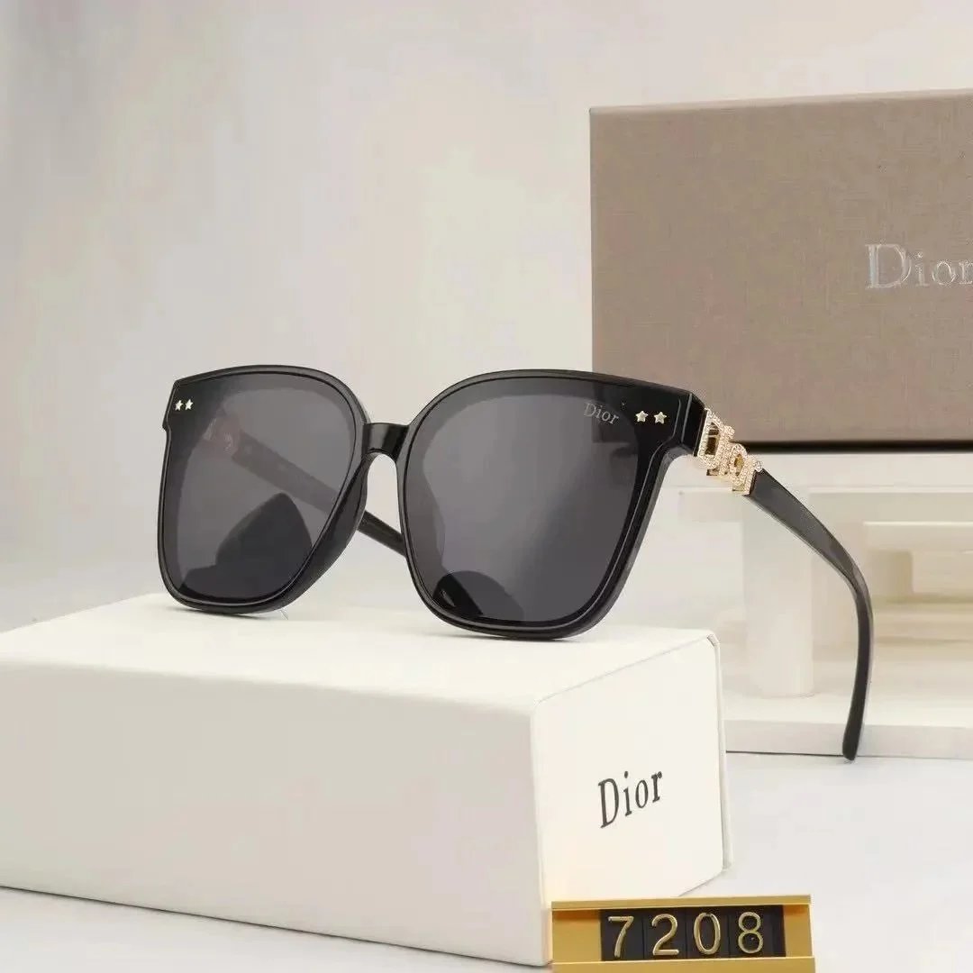 Dior So Real Black Acetate Sunglasses with Gold-tone CD Hardware - 1