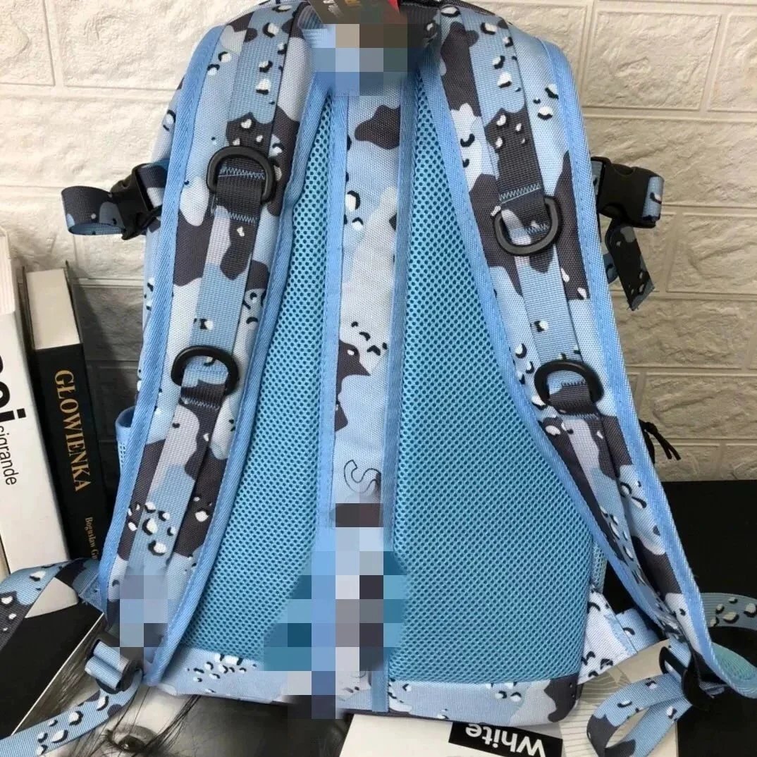 Off-White Mesh Camo Mini Backpack Blue - 6