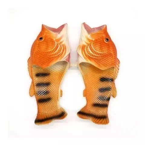 Fish-Shaped Slippers Orange Multicolor Slippers - 8